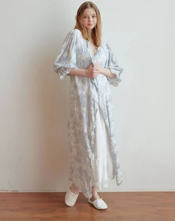 LUNALUZ STUDIO Women's Eclair Rayon Cotton Robe Gown