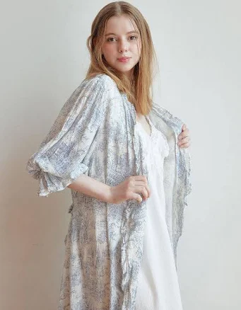 LUNALUZ STUDIO Rayon Cotton Robe Gown