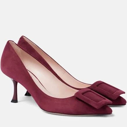 Roger Vivier, Viv' In the City 65 leather pumps, Women, Burgundy, US 6, Pumps