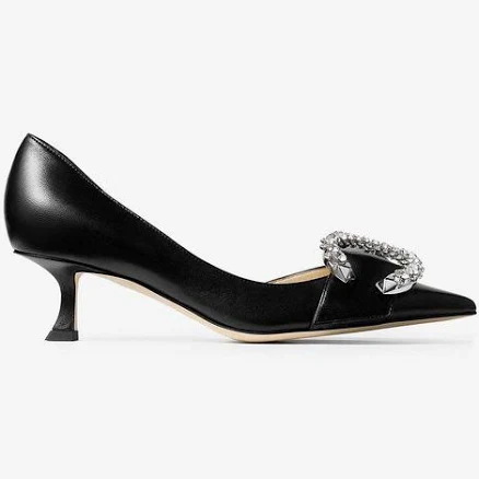 Jimmy Choo - Black Leather Melvador Pumps