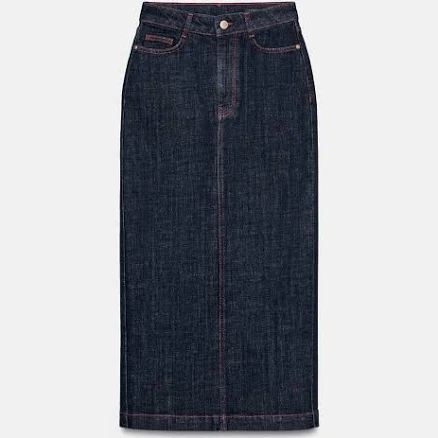 Zara Z1975 Women's Midi Denim Skirt
