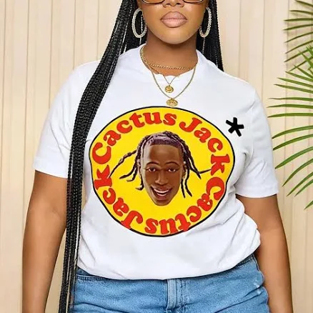 Portrait Graphic Slogan Print Short Sleeve Crew Neck T-Shirt