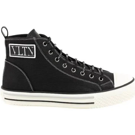 Vltn Patch High-top Sneakers In Black