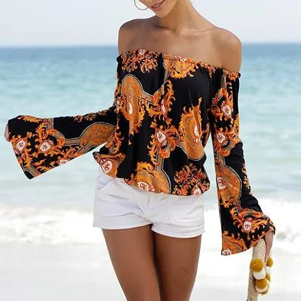 Lascana Women's Off Shoulder Long Sleeve Blouse