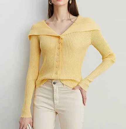 Wool Ribbed Oversized Cardigan