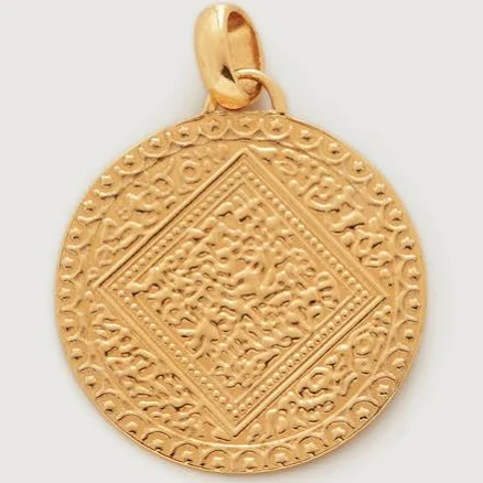 Monica Vinader Women's Marie 18ct Yellow-Gold Vermeil Mini Pendant Charm