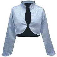DAWANG Wei Open Front Cropped Jacket — LAGOON