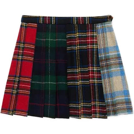 Women's Wool Pleated Mini Skirt