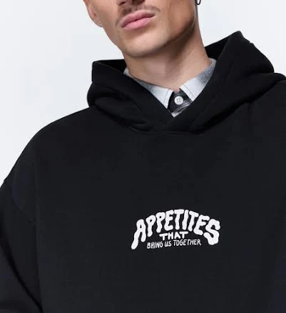 H&M Men's Relaxed-Fit Printed Hoodie