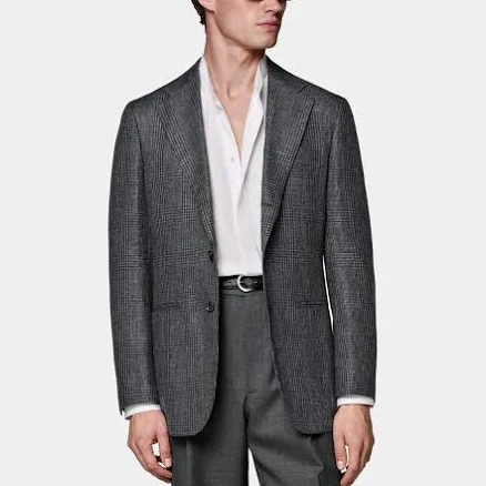 Suitsupply Men's Checked Wool Linen Blazer
