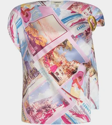 L'AGENCE Women's Driselle Scarf Top