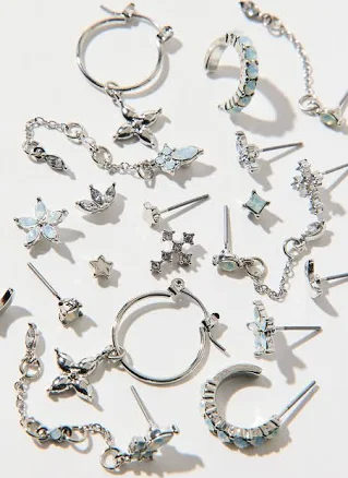Urban Outfitters Midnight Mix & Match Earrings Set