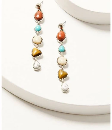 Shyanne Women's Americana Multi-Stone Earrings