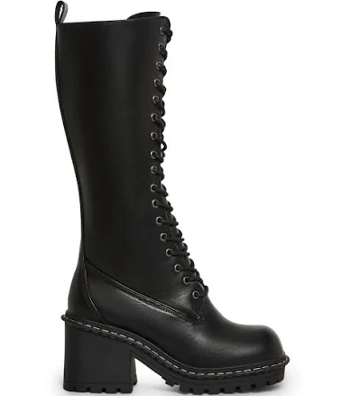 Record Shopping Knee High Boots BLACK / US 9