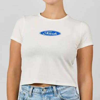 Ella Ribbed Cropped Tee