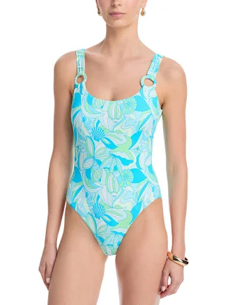 AQUA Women's Low Back One Piece Swimsuit