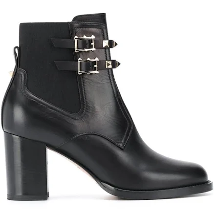 Valentino Garavani Rockstud Calfskin Ankle Boots