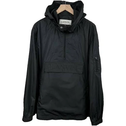 LANVIN Men's Embroidered Hooded Windbreaker