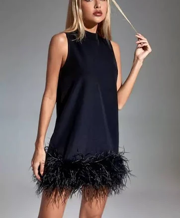 Feather Mini Dress