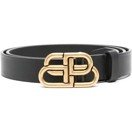 Balenciaga Women's BB Logo Leather Belt