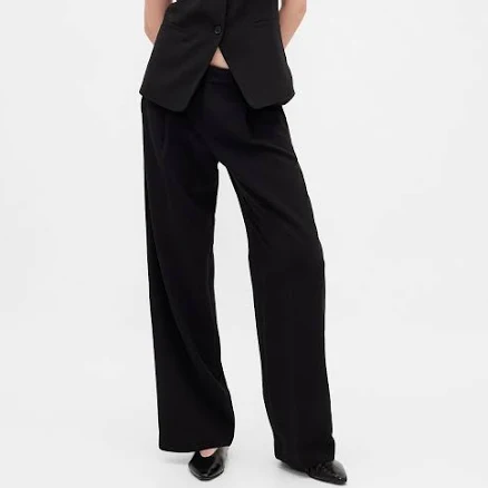 Gap Women's 365 Low Rise Pleated Wide-Leg Trousers