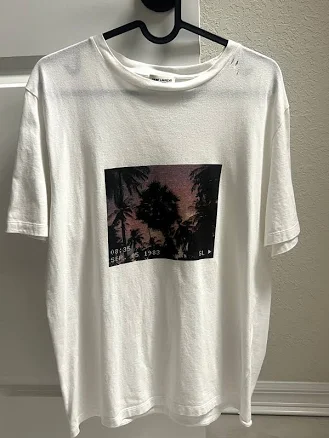 Saint Laurent Saint Laurent Distressed Palm Tree PrintSaint Laurent Saint Laurent Distressed Palm Tree Print
