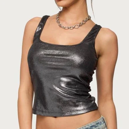 Edikted Women's Laidie Metallic Tank Top