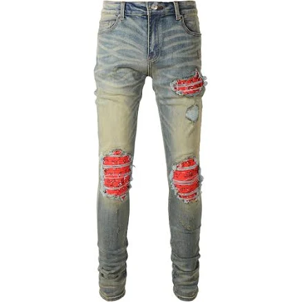 Bandana Ripped Patchwork Jeans