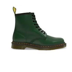 Dr. Martens, 1460 Smooth Leather Lace Up Boots in Green, Size W 6 - School Shoes