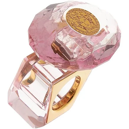 Versace Women's Medusa Head Ring with Bright Crystal