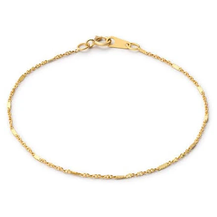 Ana Luisa Women's Solid Yellow Gold Singapore Chain Bracelet