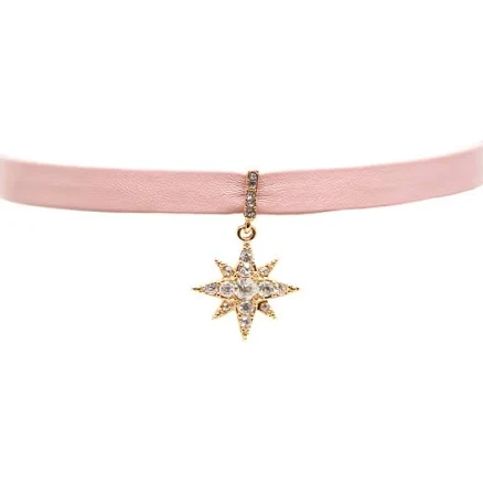 Ettika Jewelry | Ettika Stardust Crystal Choker In Pink/Gold | Color: Gold/Pink | Size: Os | Shoplasr's Closet