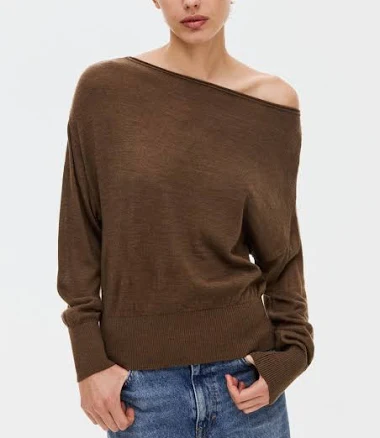 H&M Ladies One-Shoulder Fine-Knit Top