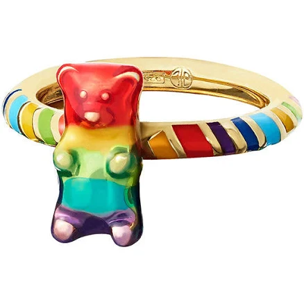 Jan Leslie Sterling Rainbow Gummy Bear Ring