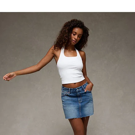 AE Curvy High-Waisted Mini Skirt