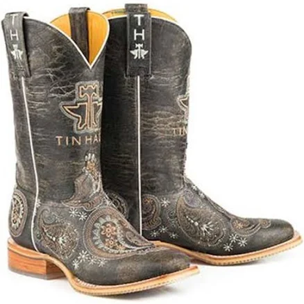 Tin Haul Women's Bandana Bandit Square Toe Western Boots