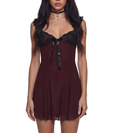 Double Date Mini Dress - Dark Red DARK RED / X-LARGE