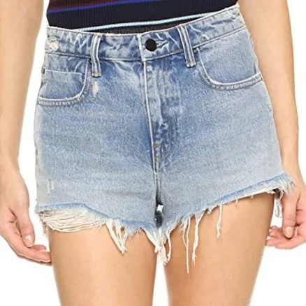 Alexander Wang.t Women's High-Rise Frayed Denim Shorts