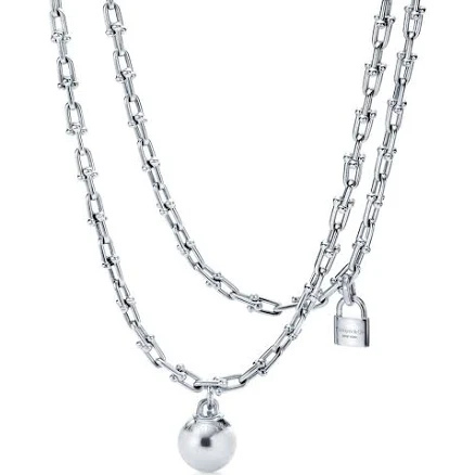 Tiffany HardWear Sterling Silver Ball Necklace