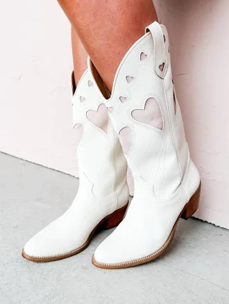 Mira Heart Cut Out Western Boots