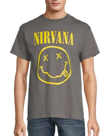 Nirvana Smiley Logo Graphic Tee Shirt