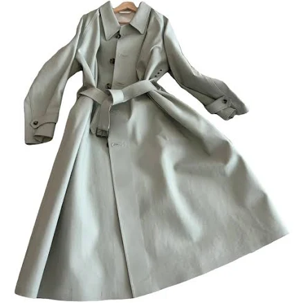 Maison Martin Margiela Mint Green Polyester Trench Coat 40 FR