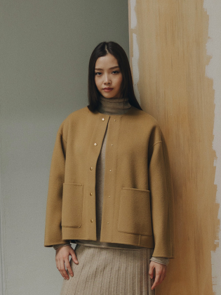 Beige Reversible Crop Outer