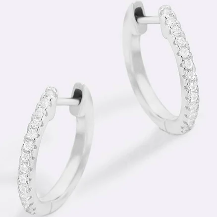 Small Dainty Pave Earring