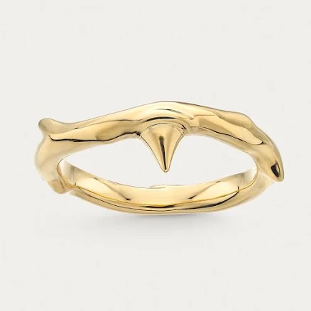 Shaun Leane Womens Rose Thorn Vermeil Ring