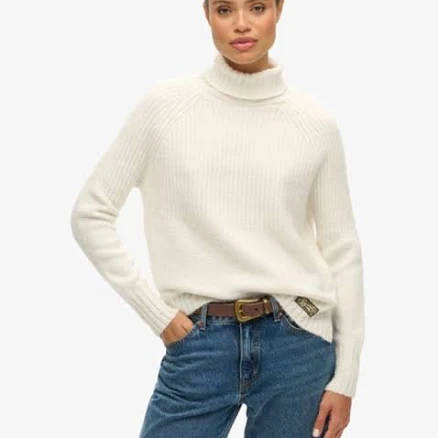 Superdry Women's Essential Rib Knit Rollneck Sweater