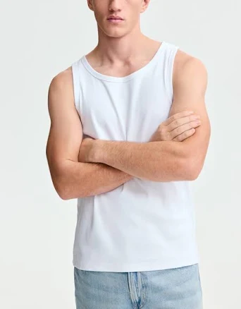 H&M Men's Slim-Fit Ribbed Tank Top