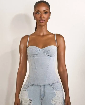 Everly Lace Up Corset Top
