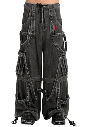 Tripp NYC Men's Denim Strap Zip-Off Pants