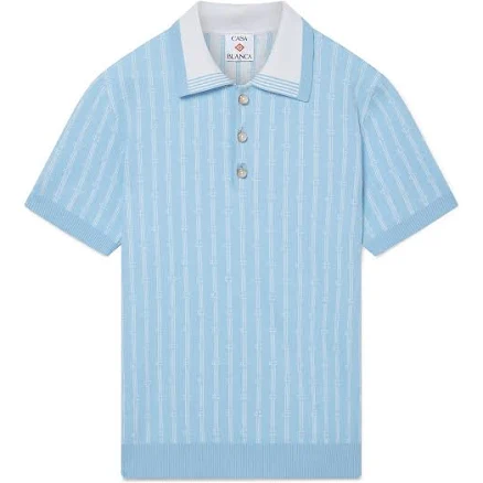 Casablanca Men's Monogram Polo Shirt